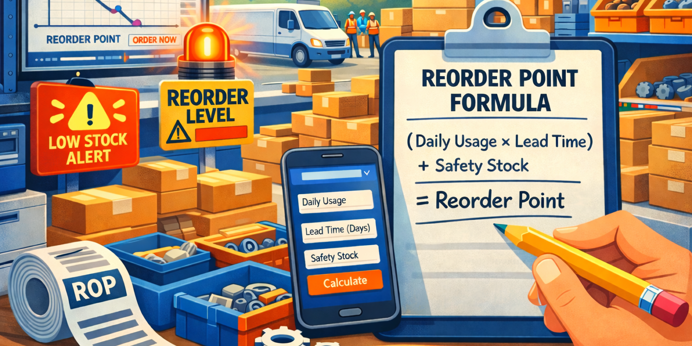 Reorder Point Formula: The Simple Calculation for Stockrooms and Service Trucks